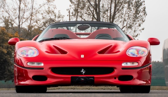 Red Ferrari Italian sports car